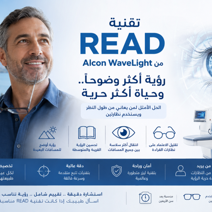 تقنية READ من شركة Alcon WaveLight  ثورة جديدة لتصحيح النظر لمن يعاني من طول النظر ويستخدم نظارتين